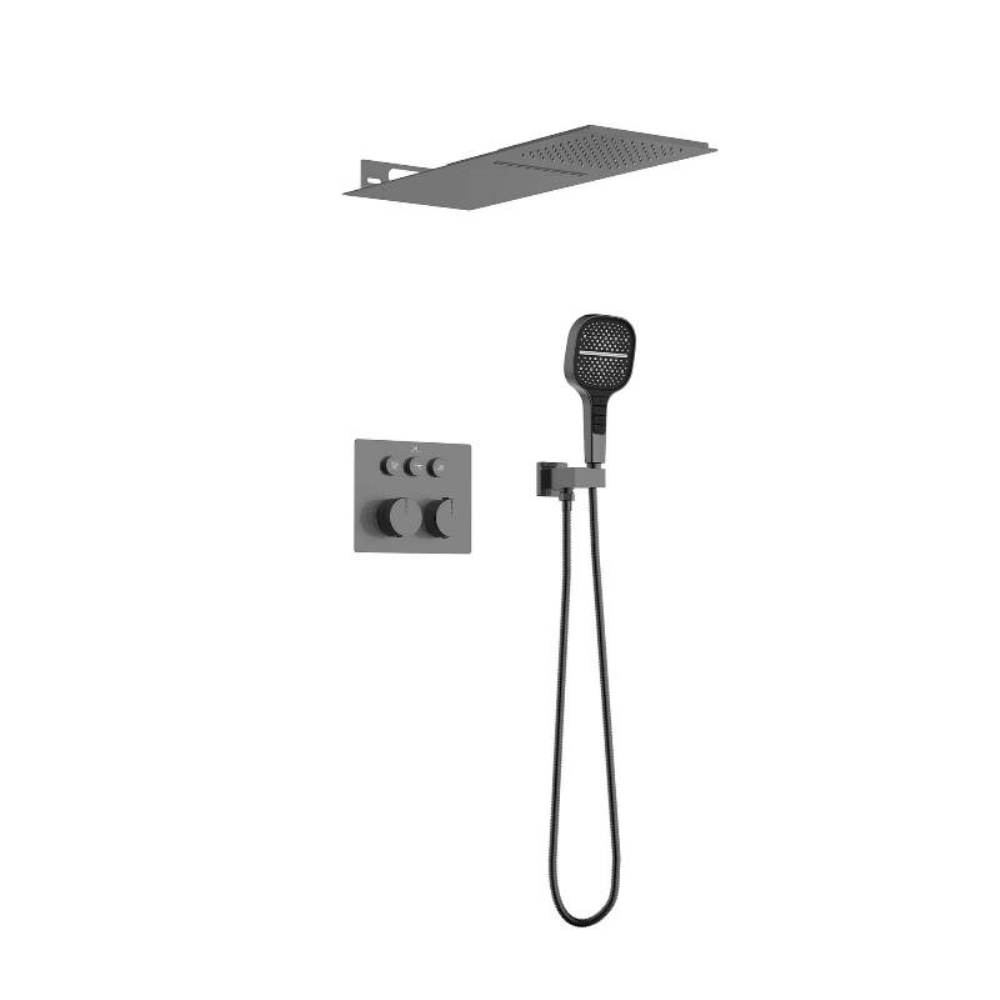 Душевая встройка Vincea Inspire Вороненая сталь