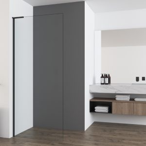 Душевая перегородка Vincea Walk-In Черный / Прозрачное